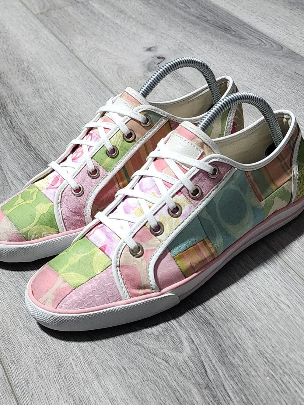 Coach Dawnell Pastel Patchwork Sneakers Womens Size 8